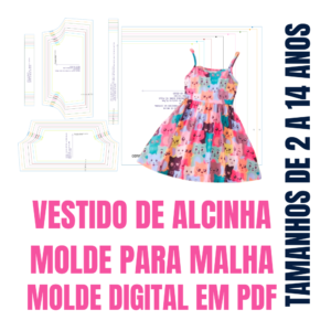 vestido de alcinha infantil para malha