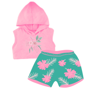 Molde 37 conjunto blusa com capuz e short 