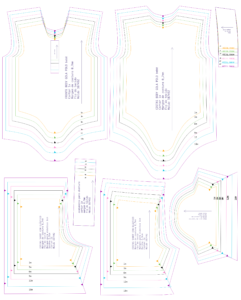 Molde 38 Body gola polo e short moldes em PDF